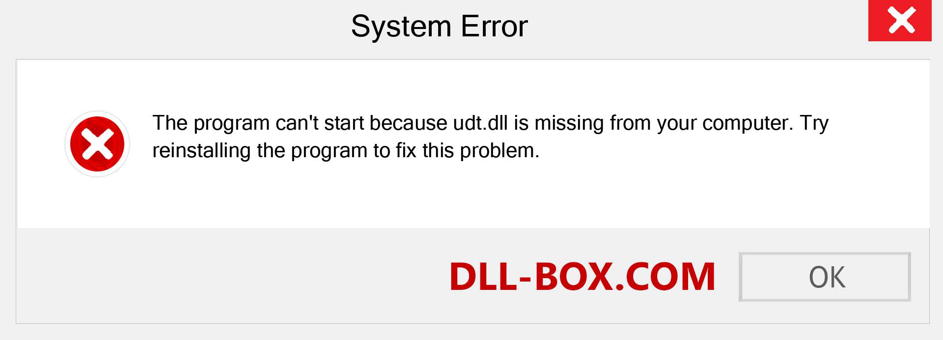  udt.dll file is missing?. Download for Windows 7, 8, 10 - Fix  udt dll Missing Error on Windows, photos, images